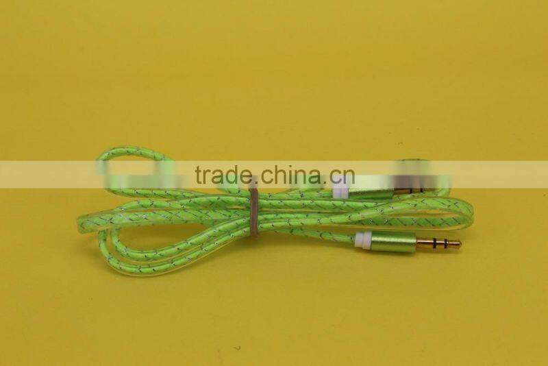 3.5mm audio cable male to male for car stereo aux cable hih qualityty