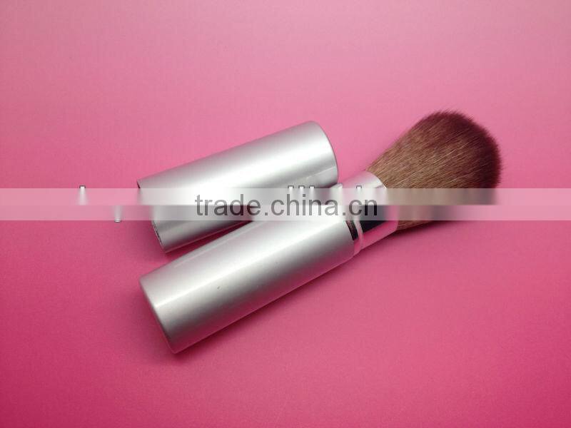 diameter 20 mm aluminum handle makeup retractable powder brush