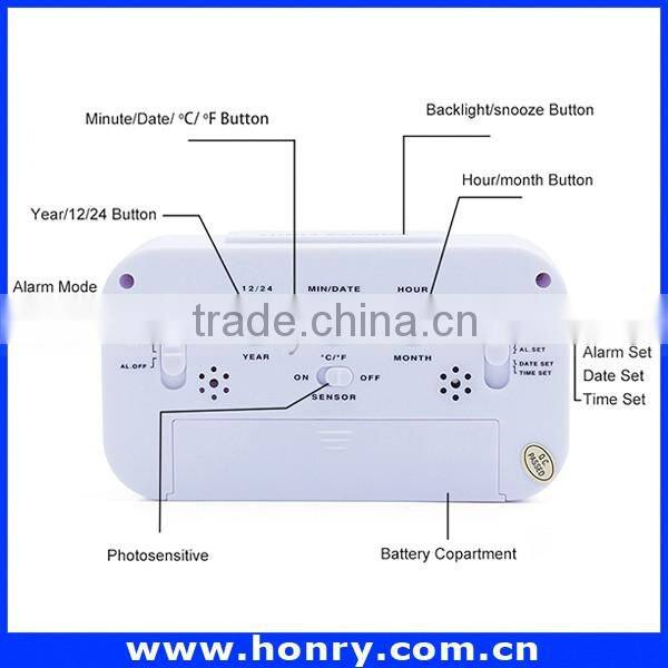 hot selling cheapest 7 color changing digital alarm led clock