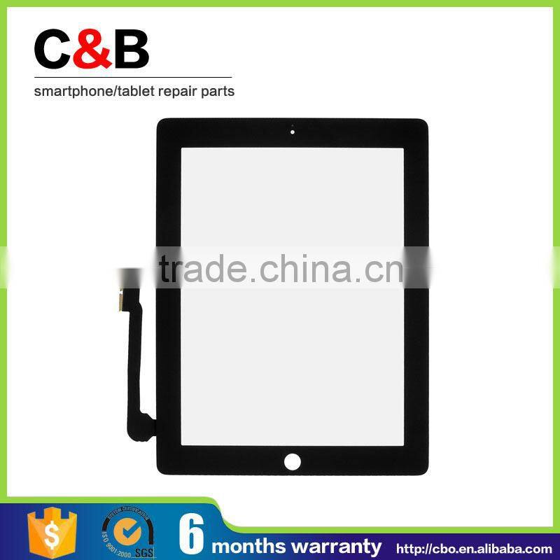 High quality touch panel with home button for iPad 4