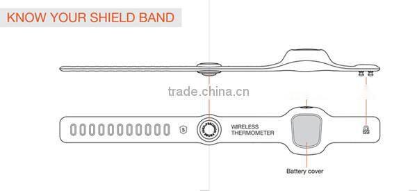 4 colors long time standby wireless body thermometer supported Smart phone Apps bluetooth CR2032 battery