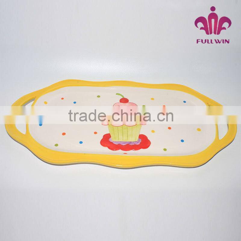 ceramic ice cream tray decorate indian wedding trays
