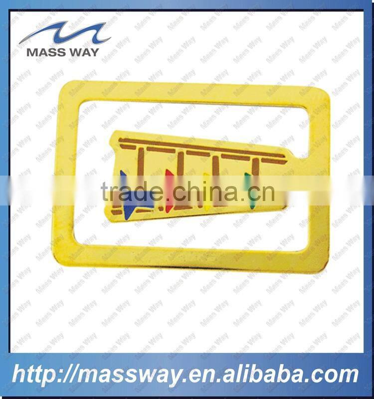 beautiful custom etched enamel metal paper clip