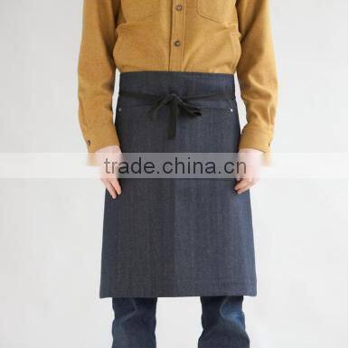Custom high quality denim half apron with pockets