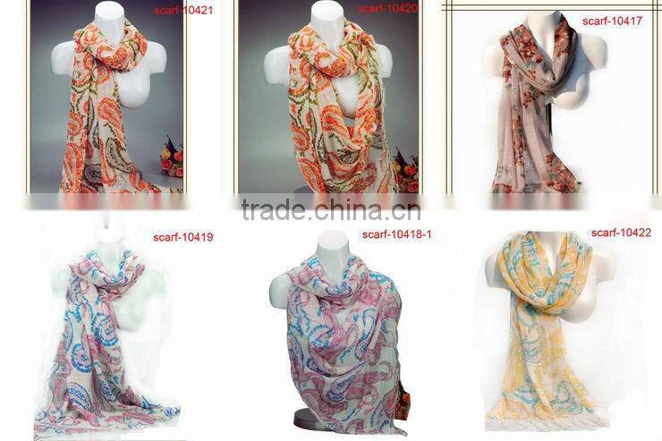 fashion 100% ployester square neck scarf
