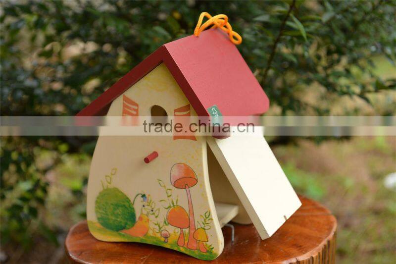 Colorful garden wood bird nest