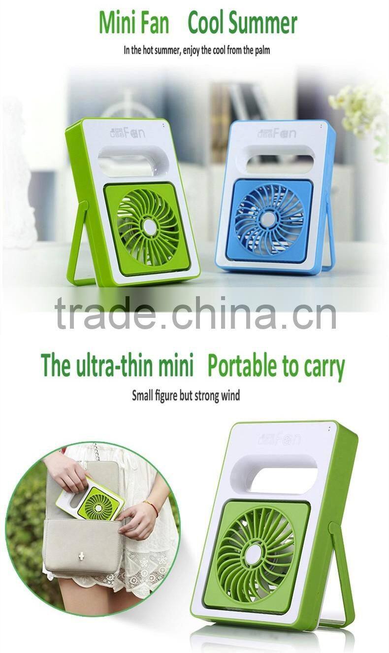 Summer Hot Sale Students Portable Mini Fan Built In Rechargeable Battery Table USB Fan