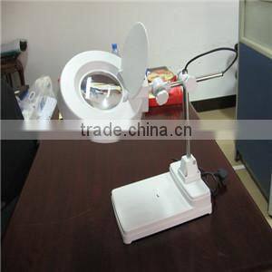 magnifying lamp with led light/magnifying glass desktop electronic lamp