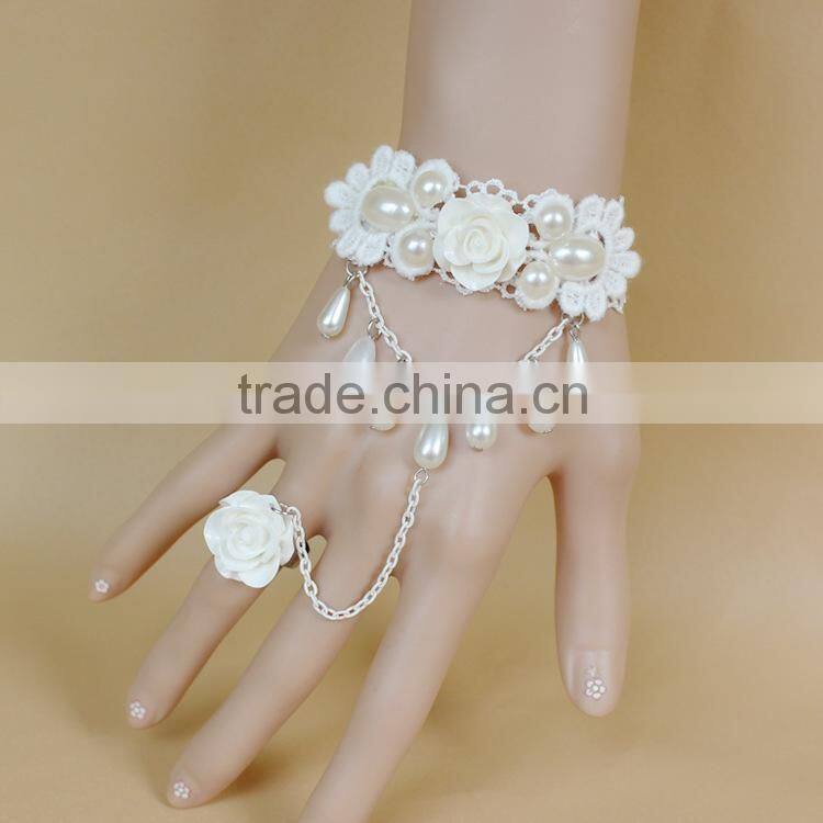 gothic white handmade bridal bracelet, holy bracelets