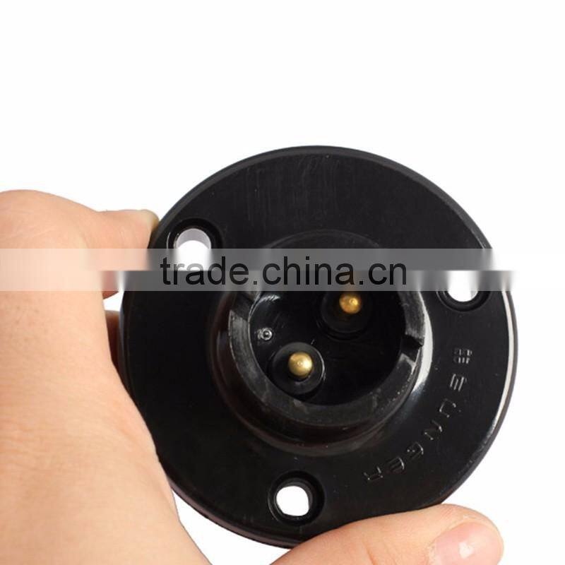 Plastic Black B22 Bulb Socket Lamp Base Holder Chandelier Lampholder Converter