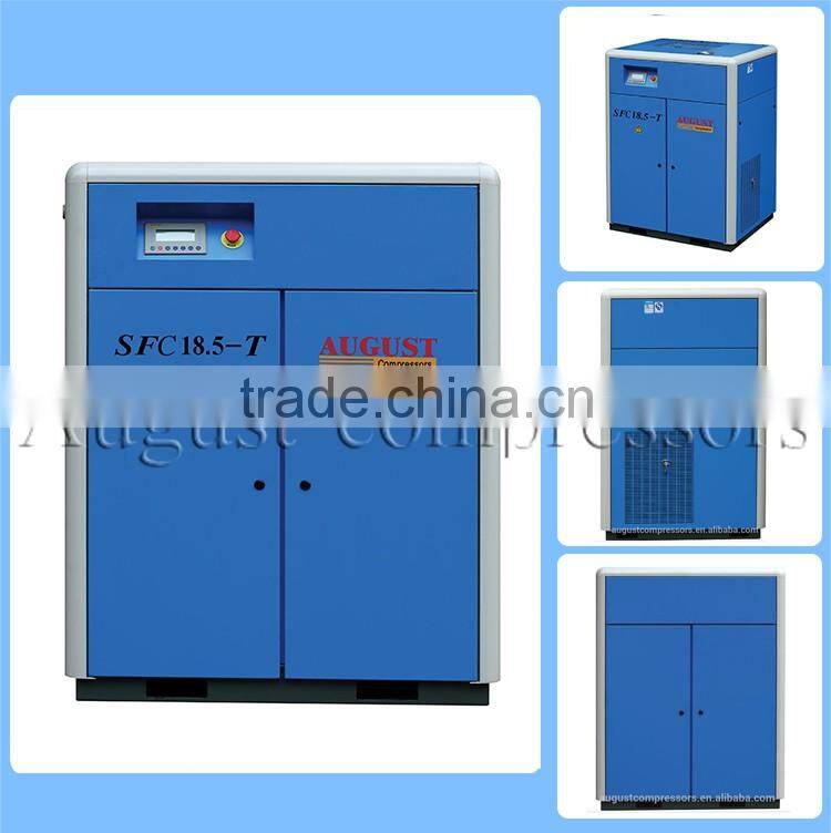 SFC18.5-TC 18.5KW/25HP 13 BAR AUGUST variable frequency air cooled screw air compressor variable frequency inverter