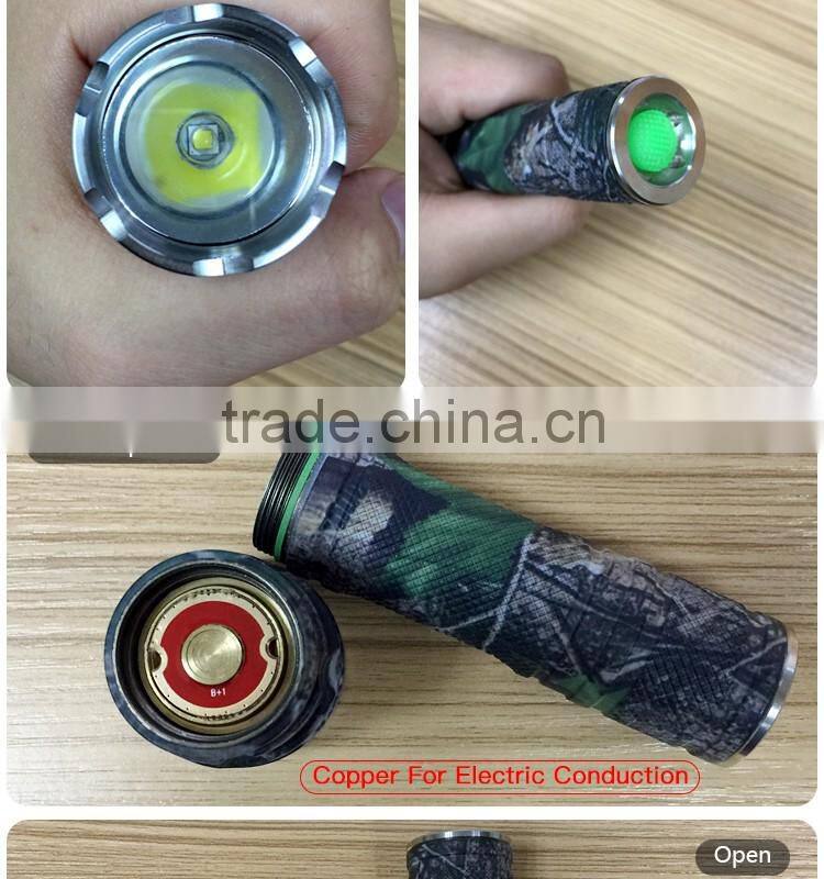 Led hunting lights super ray Military Grade Camouflage Flashlight XML L2 handheld torch lights