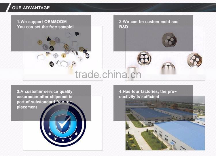 Nickel-Free 34mm different abs garment button types