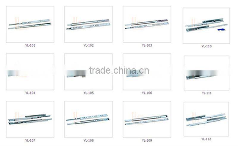 W45 side hanging full extension ball bearing slide drawer slides rails bearings