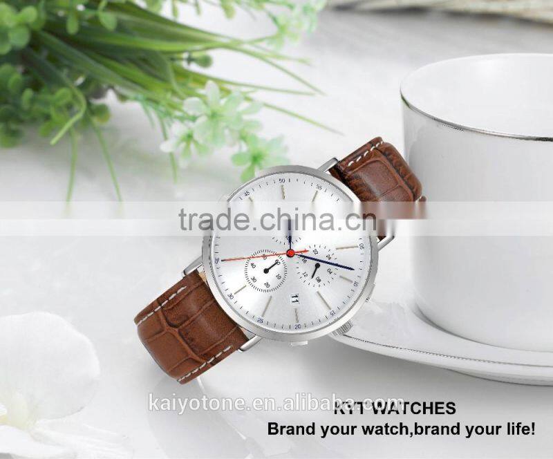 KYT 2016 New fashion custom brand 316 stainless steel Minimalist men watch