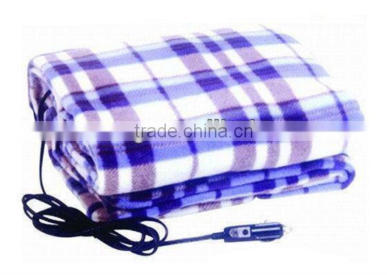 100% Polyester Car Safe Thermostat Electric Protable Heated Blanket