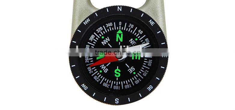 Hot Selling Metal Carabiner Compass For Travel Camping