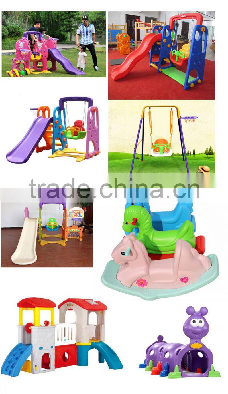 LLDPE Plastic Type and Plastic Frame Material Kids Plastic Playhouse with Slide