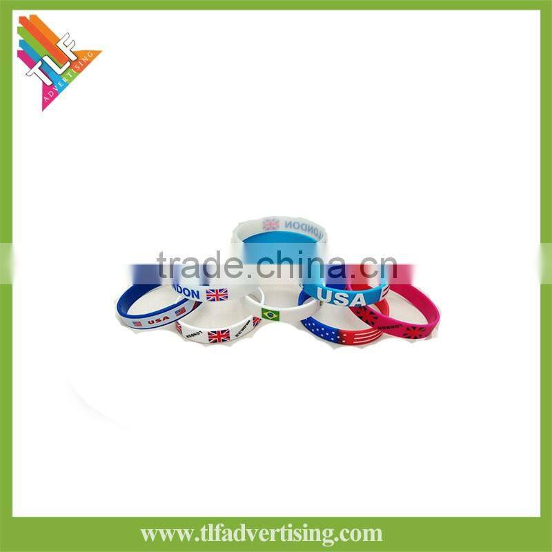 Advertising silicone bracelet with custom printing