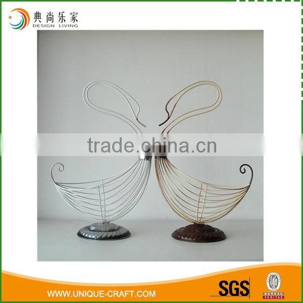 2016 metal wire swan statues for home decoration