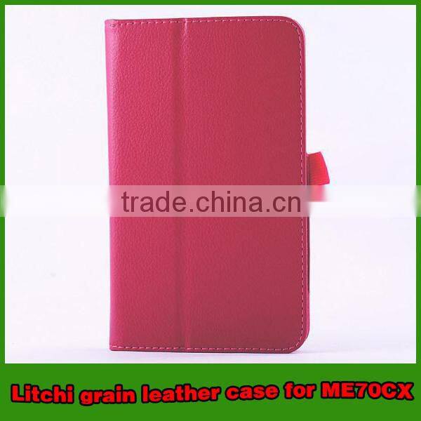 Hot selling leather stand tablet case for asus memo pad 7 ME70CX