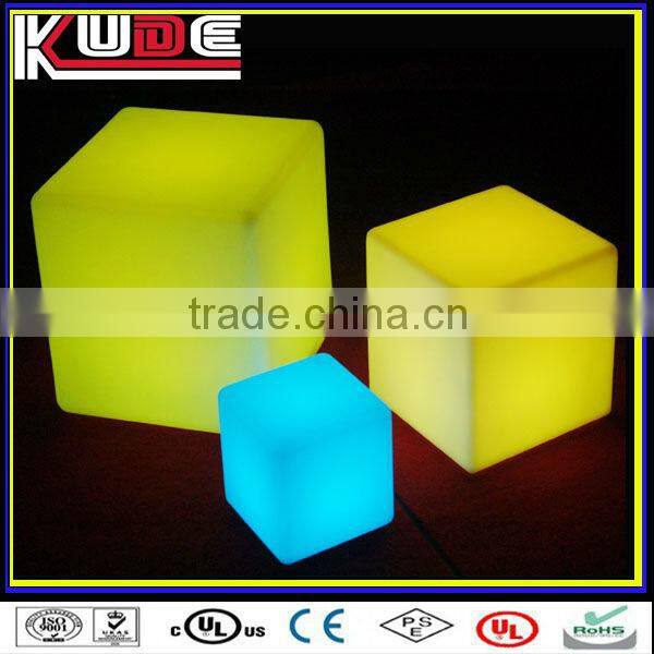 LED Cube Stool illuminated bar furniture bar plastic cube stool white cube stool