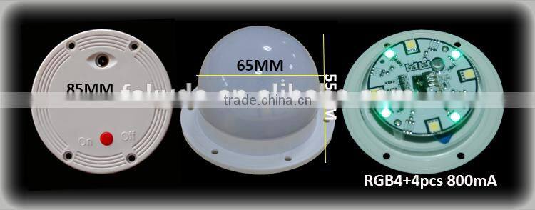 Wireless battery powered LED light base for night decoration