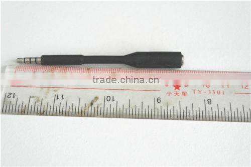 Aux Stereo 3 Ring Gold Plated 3.5mm Male to 3.5mm Female black color