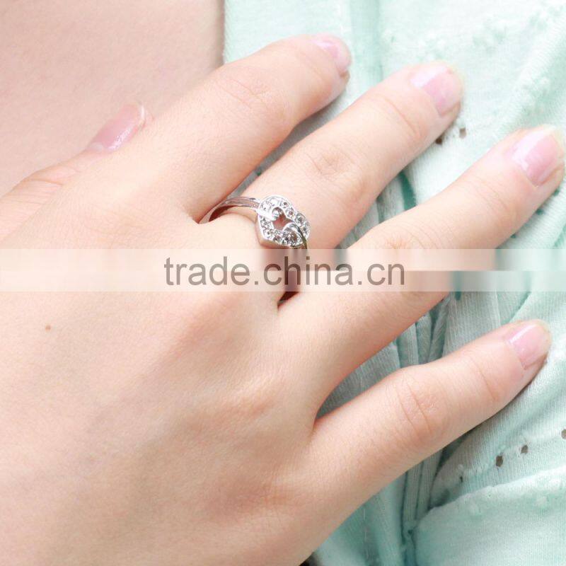 New Arrival Heart Diamond Sterling Silver Ring Blanks