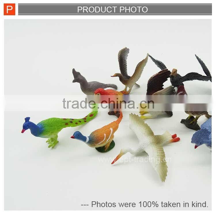 Mini plastic vivid model bird toys set