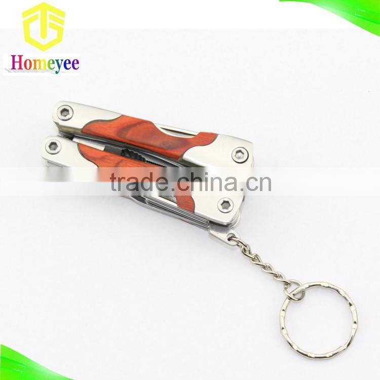 Mini Promotion GIft Tools Multifunction Plier With Rose Wood Handle