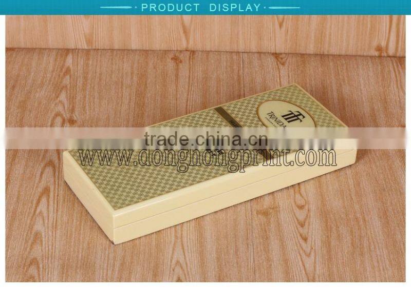 High end MDF wooden playing card box with hinge