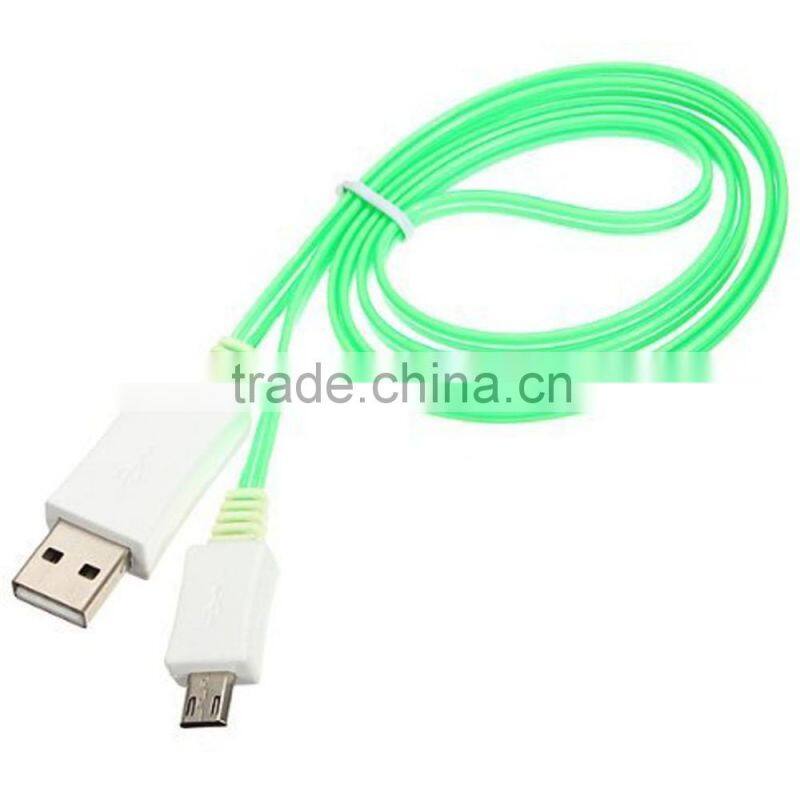 2 in 1 wire data power Micro USB led light cable