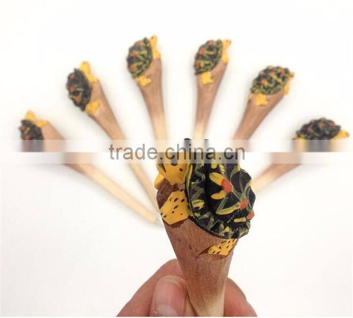 Top quality lifelike turtle design carved animal wooden pen