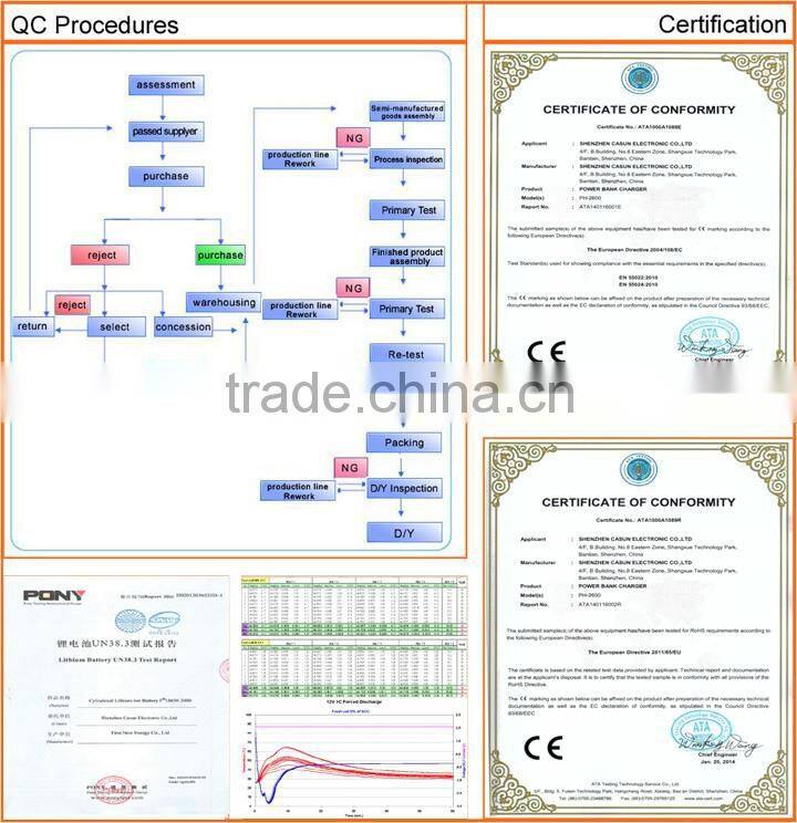 2016 cheap 2 in 1 power bank with real capacity
