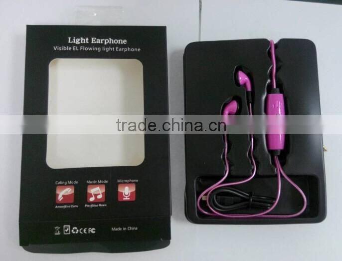 led earphone with light for gift