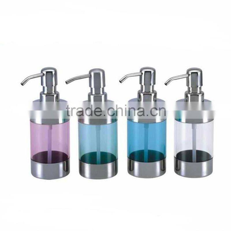 stainless steel and acrylic liquid soap dispenser