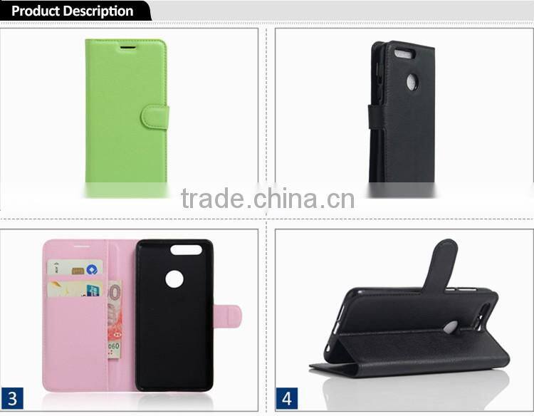 For Huawei Honor 8 Leather Case, Litchi Skin Leather Flip Case For Huawei Honor 8 With Stand Card Slots