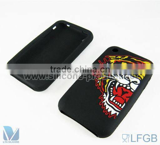 Epoxy tiger silicone phone coverfor 3G