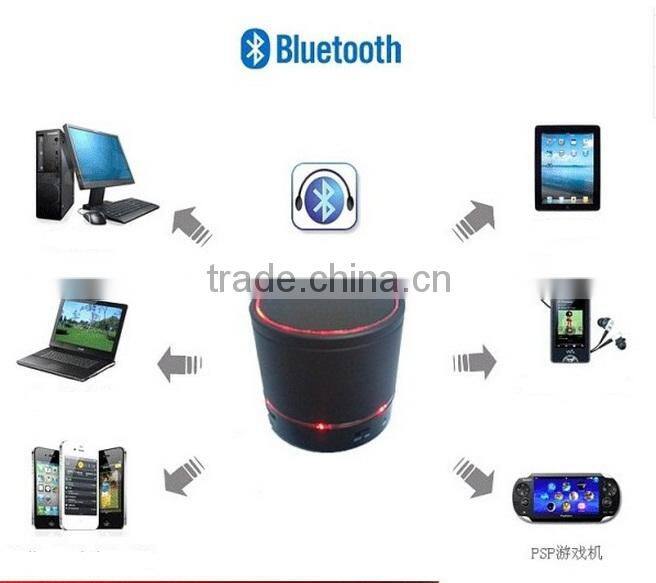 Best portable S08 bluetooth speaker system , mini bluetooth speaker with fm radio and led light