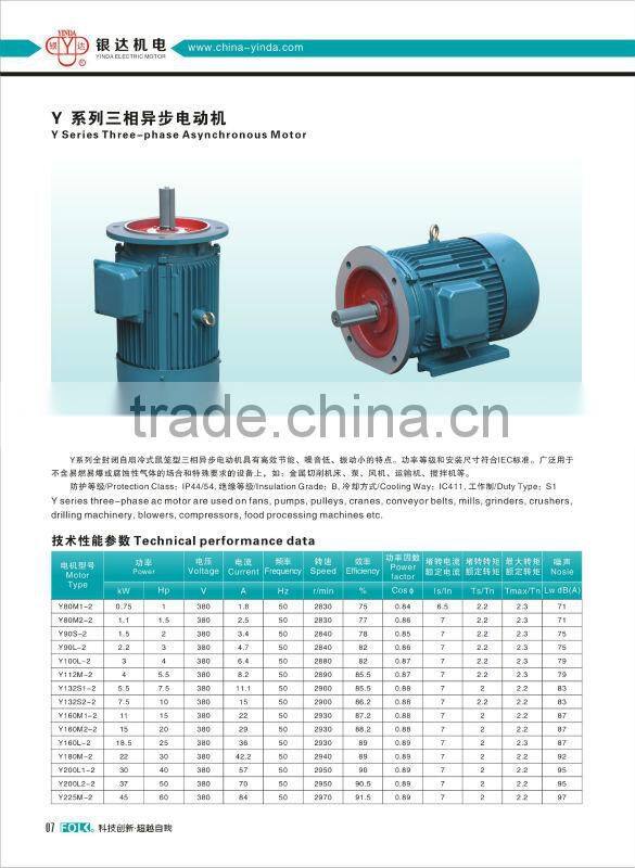 HOT sell Y series three phase electric motor B3 B5 B14 B35 B34 mounting