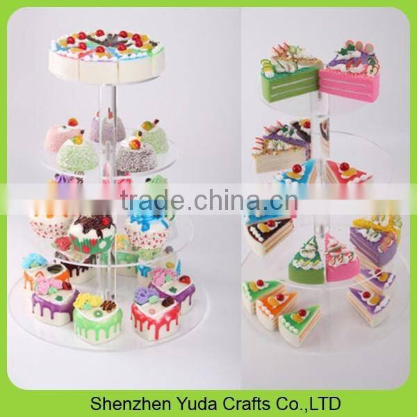 fashion table top colored acrylic wedding cake stand acrylic cake stand for sale