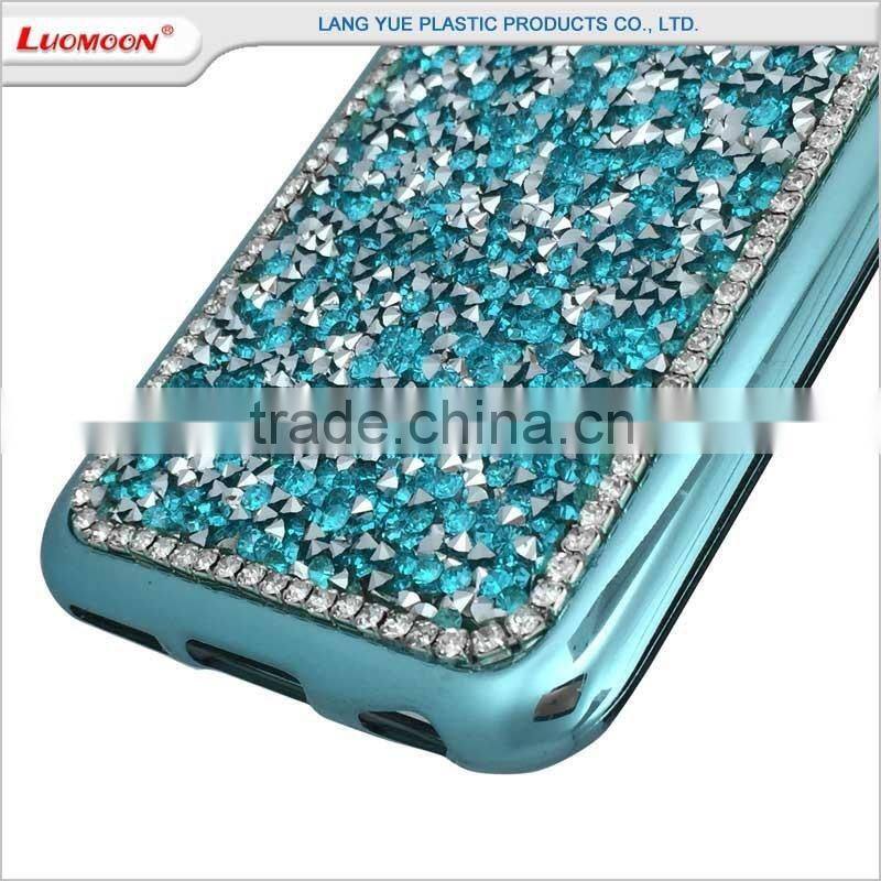 Rhinestone plating tpu bumper case cover for motorola moto x3 g 3rd gen x 1 xt1097