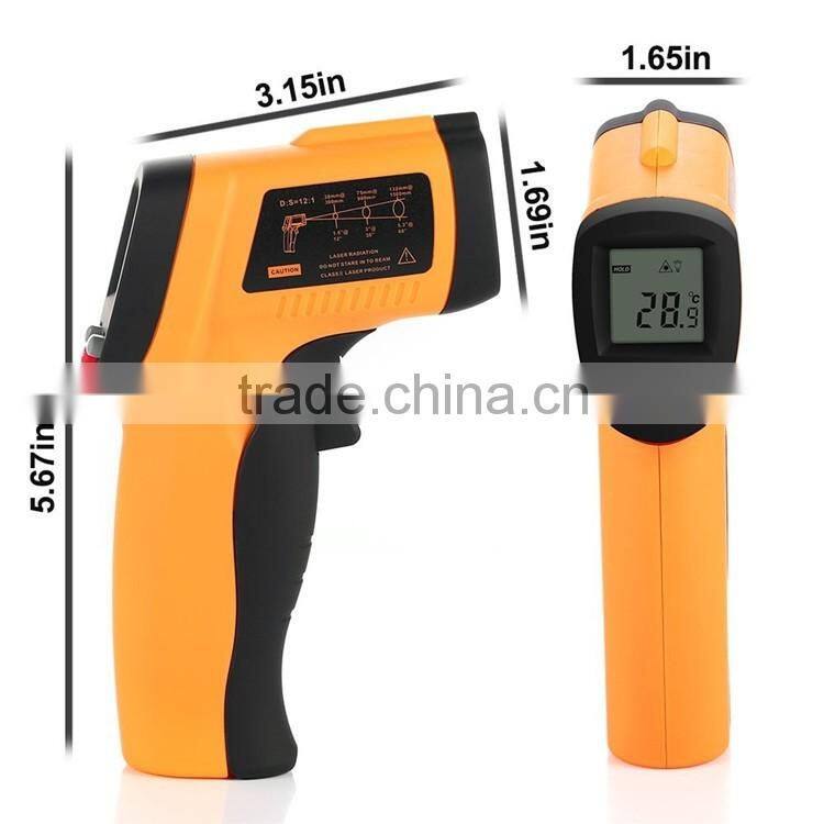 Non-Contact IR Laser Infrared Digital Thermometer LCD Digital Infrared Pyrometer Laser Point Temperature