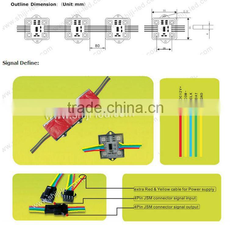 Discount ! Programmable decorative Shining dmx led light module 4leds ws2801