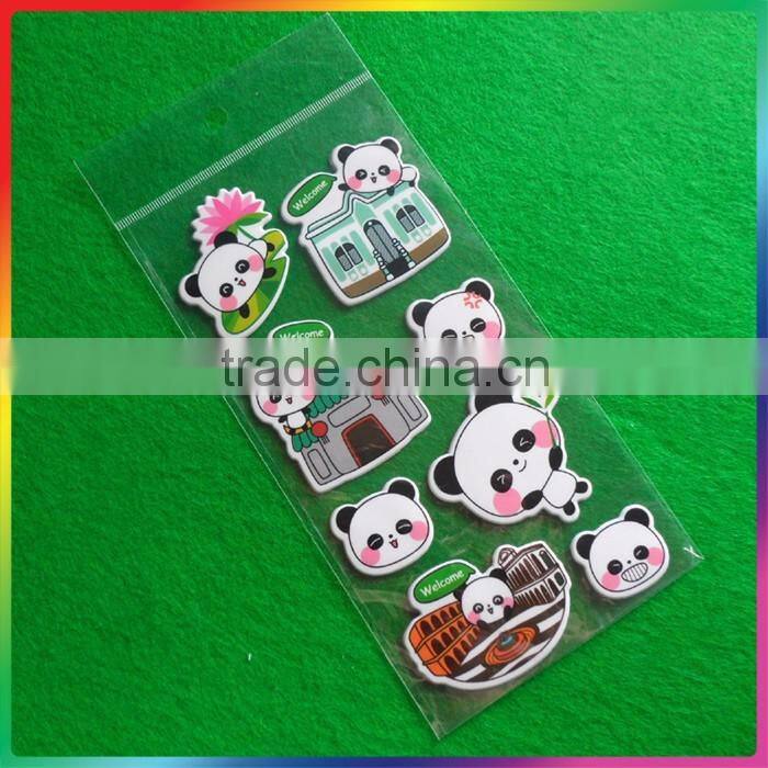 shiny smile face puffy sticker fashion