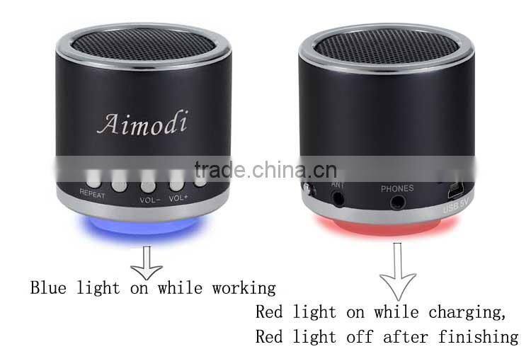 Portable mini speaker Micro TF card Line in audio input function FM audio