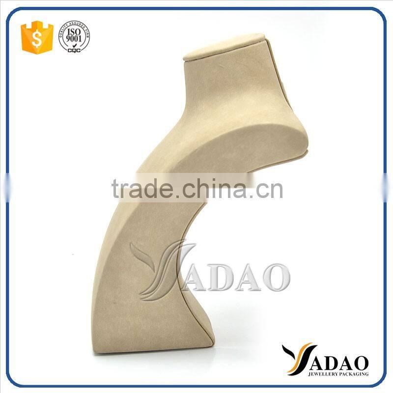 Customized and design suede mannequin necklace display stand