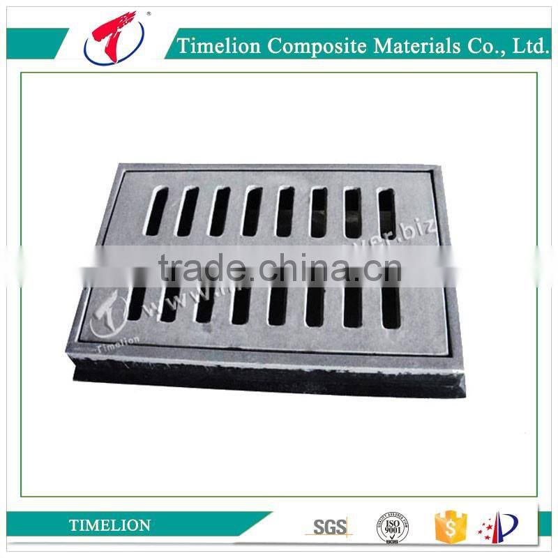 EN124 FRP Raw Material Composite plastic Rectangular trench drain grating manhole cover