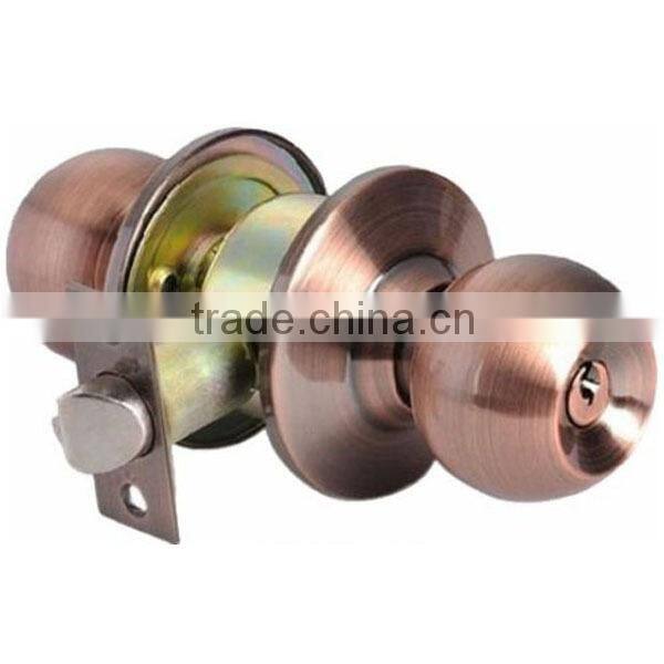 Satin Stainless steel Polished Cylindrical Knob Door Lock With 60mm latch SP5871SS